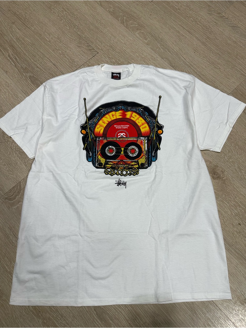 Stussy RARE 2009 Archive RED TAG Tee “ When Radios Were Dope “